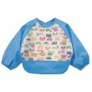 日本防水幼兒魔術貼飯衣 (小汽車藍色)